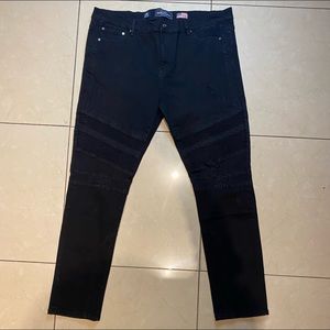 Black Damati Jeans Size 42 Slim Straight